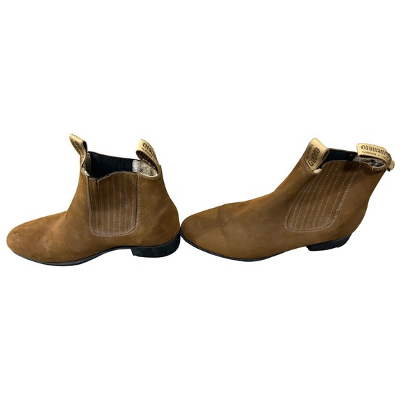 Botas y Botines Guerrero Mens Brown Leather Western Chelsea Boots Made in Mexico main image 8
